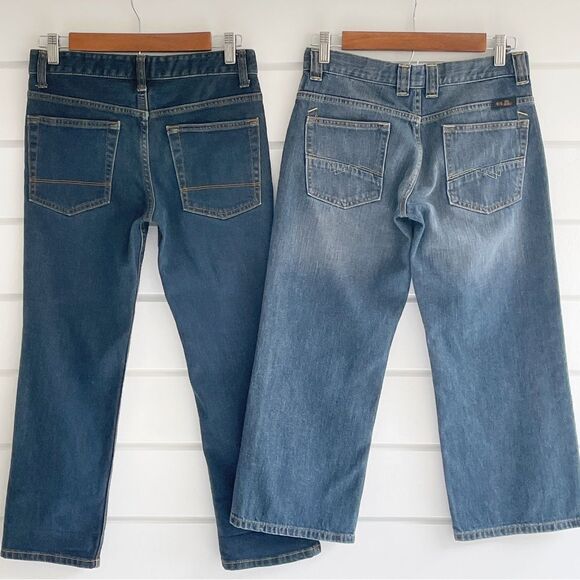 Cat & Jack & Wrangler Boys Straight Husky Size Jeans 10H Husky Like New - Picture 2 of 16